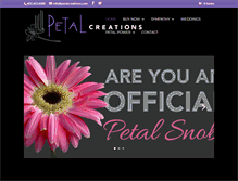Tablet Screenshot of petalcreations.com